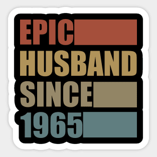 Vintage Epic Husband Since 1965 Sticker